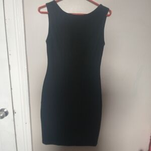 Obakki Canada Wool Black Sleeveless Bodycon Dress